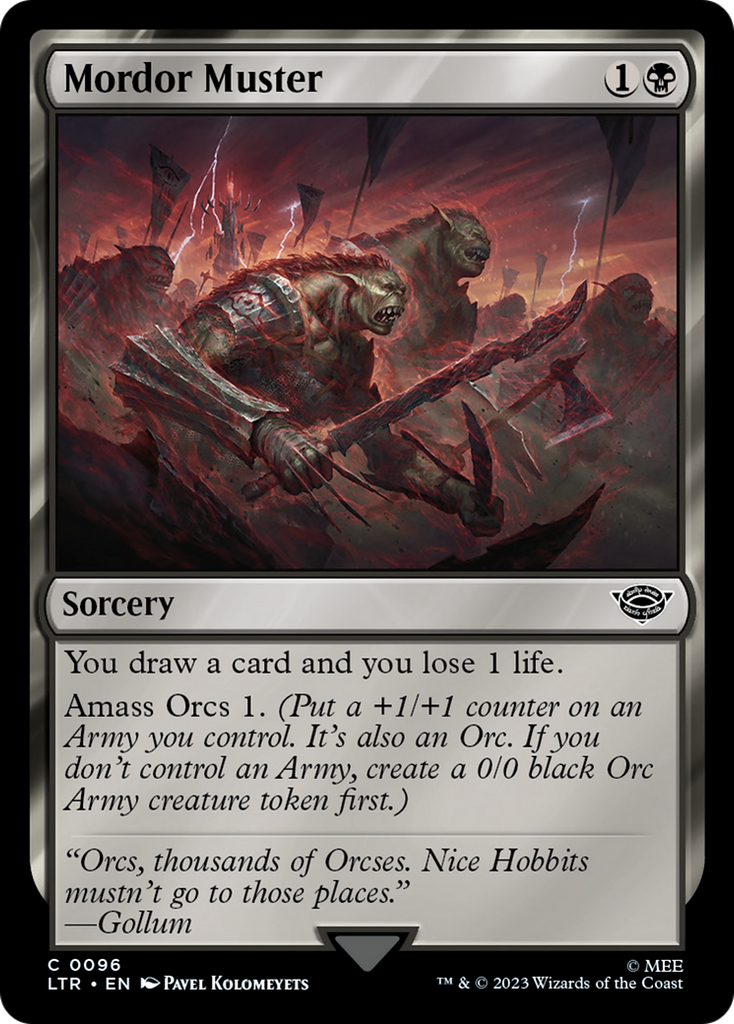 mtg army cards Mordor Muster [The Lord of the Rings: Tales of Middle-Earth]