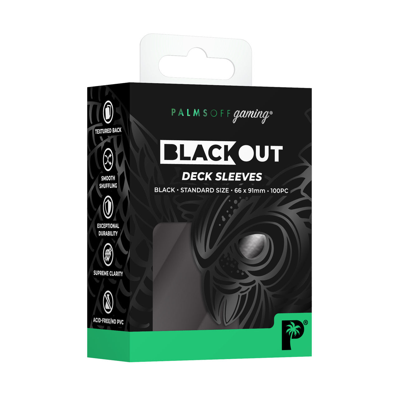 Blackout Deck Sleeves - Black - Palms Off Gaming