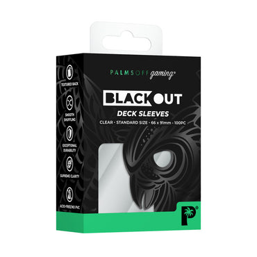 Blackout Deck Sleeves - Clear - Palms Off Gaming