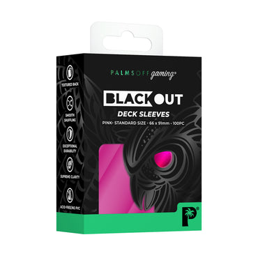 Blackout Deck Sleeves - Pink - Palms Off Gaming