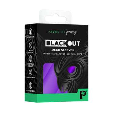 Blackout Deck Sleeves - Purple - Palms Off Gaming