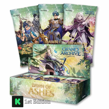 Grand Archive TCG Dawn of Ashes 1st Edition Kickstarter Booster Box Display