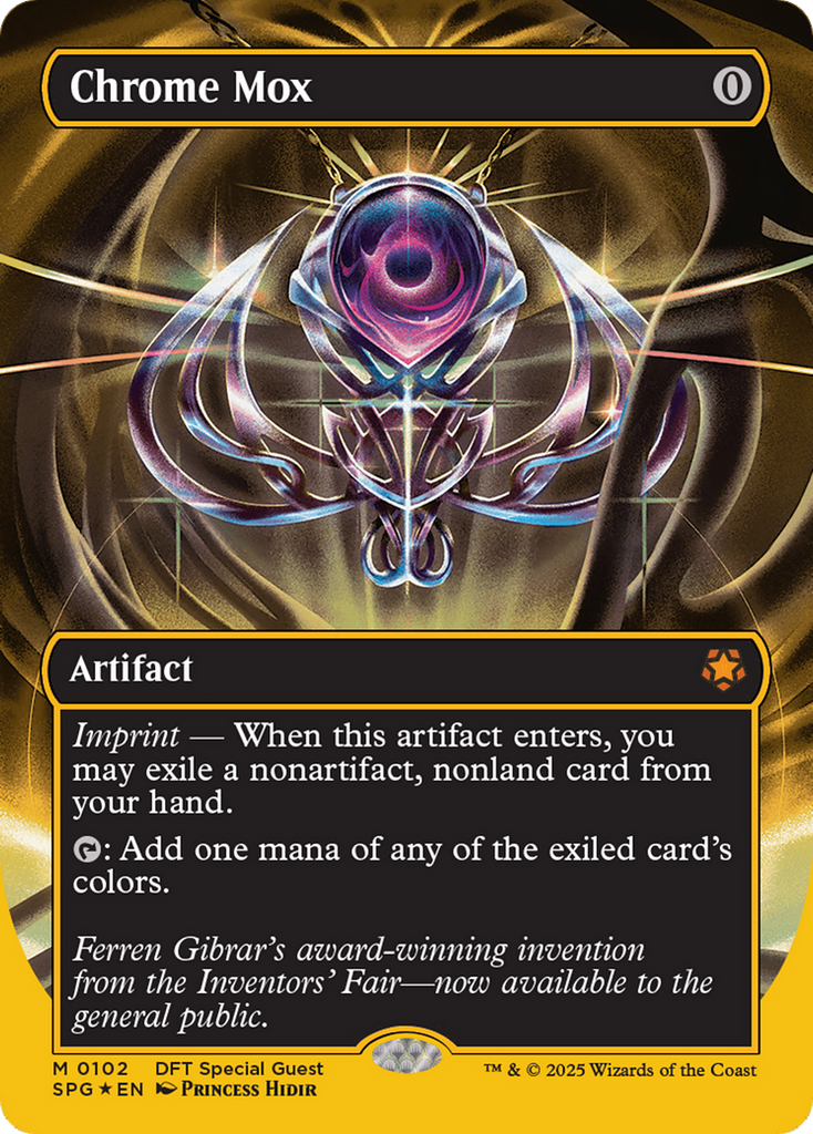 Chrome Mox (Borderless) (First-Place Foil) [Aetherdrift Special Guests