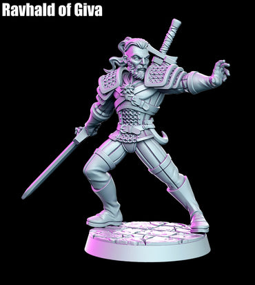 Ravhald of Giva - A Witcher Contract A Witcher Contract D&D 3D Resin Printed 32mm Miniature - Green Wildling Miniatures SPECIAL ORDER