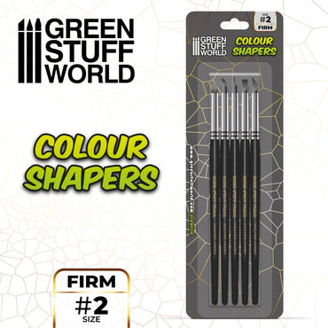 Colour Shapers Brushes SIZE 2 - BLACK FIRM - Green Stuff World