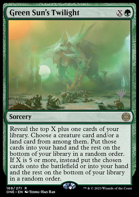 Green Sun's Twilight [Phyrexia: All Will Be One Prerelease Promos]