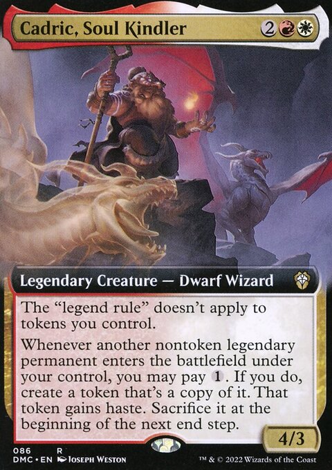 Cadric, Soul Kindler (Extended Art) [Dominaria United Commander]