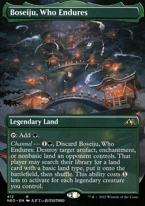 Boseiju, Who Endures (Borderless Alternate Art) [Kamigawa: Neon Dynasty]