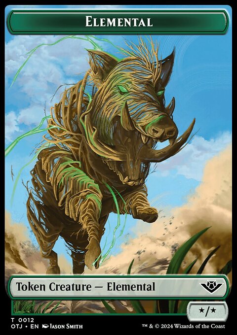 Treasure // Elemental Double-Sided Token [Outlaws of Thunder Junction Tokens]