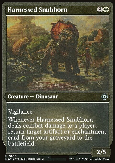 Harnessed Snubhorn (Foil Etched) [March of the Machine: The Aftermath]