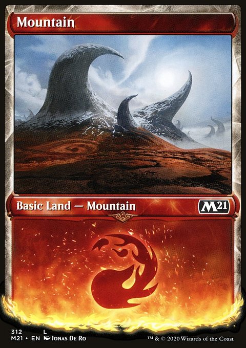 Mountain (312) (Showcase) [Core Set 2021]