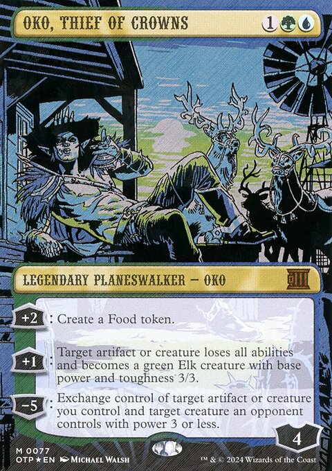 Oko, Thief of Crowns (Textured Foil) [Outlaws of Thunder Junction: Breaking News]