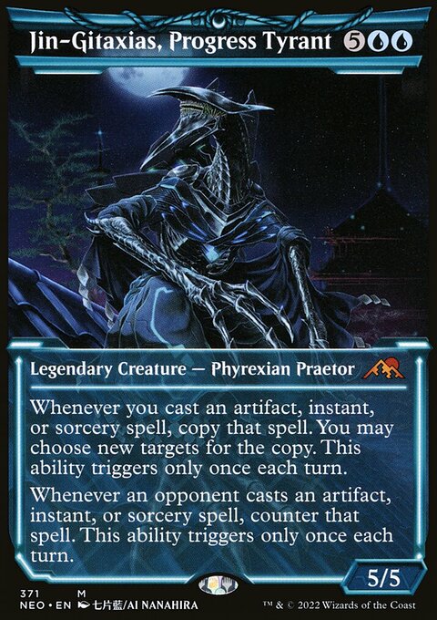 Jin-Gitaxias, Progress Tyrant (Showcase Soft Glow) [Kamigawa: Neon Dynasty]