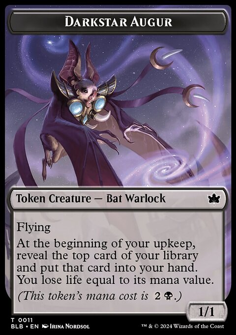 Darkstar Augur Token [Bloomburrow Tokens]