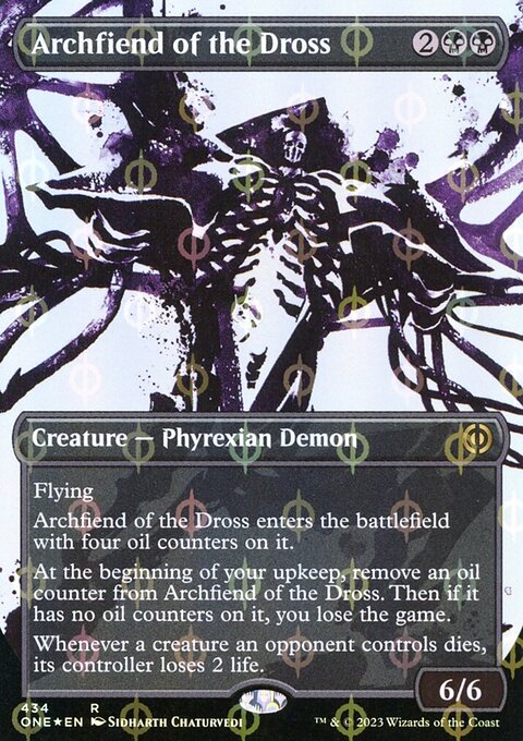 Archfiend of the Dross (Borderless Ichor Step-and-Compleat Foil) [Phyrexia: All Will Be One]