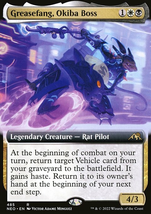 Greasefang, Okiba Boss (Extended Art) [Kamigawa: Neon Dynasty]