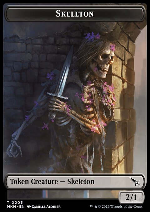 Skeleton Token [Murders at Karlov Manor Tokens]