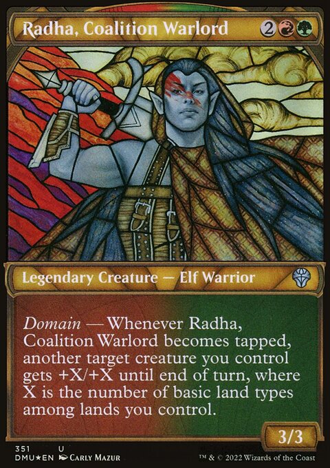 Radha, Coalition Warlord (Showcase Textured) [Dominaria United]