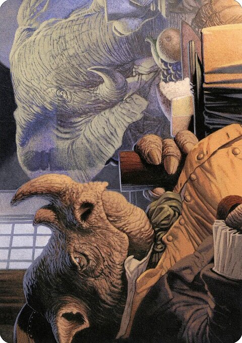 Late to Dinner Art Card (Gold-Stamped Signature) [Modern Horizons 2 Art Series]