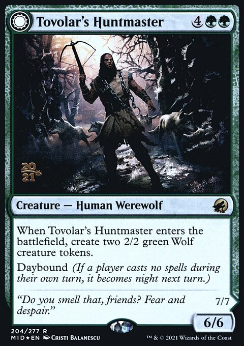 Tovolar's Huntmaster // Tovolar's Packleader [Innistrad: Midnight Hunt Prerelease Promos]
