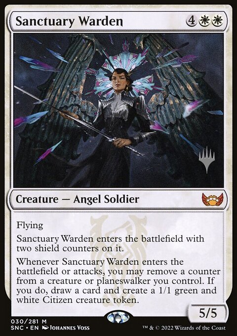 Sanctuary Warden (Promo Pack) [Streets of New Capenna Promos]