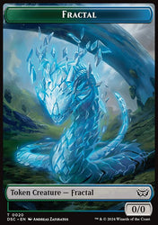 Wurm (0018) // Fractal Double-Sided Token [Duskmourn: House of Horror Commander Tokens]