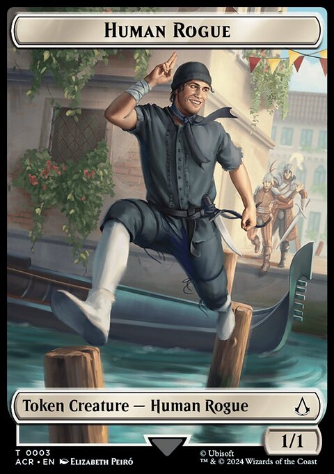 Assassin // Human Rogue Double-Sided Token [Assassin's Creed Tokens]