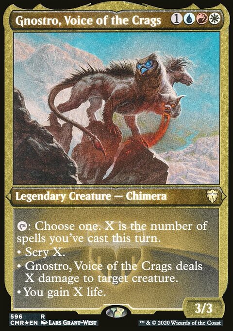 Gnostro, Voice of the Crags (Etched) [Commander Legends]