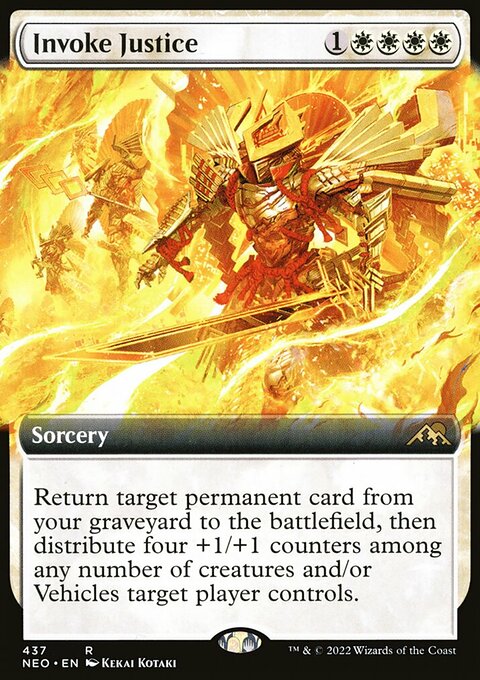 Invoke Justice (Extended Art) [Kamigawa: Neon Dynasty]