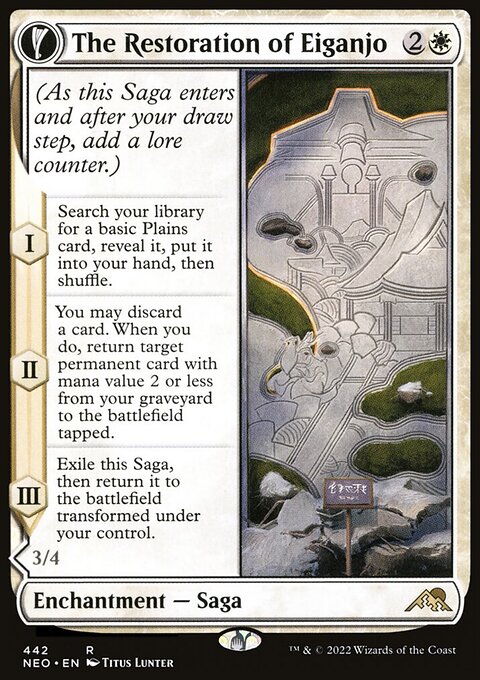 The Restoration of Eiganjo // Architect of Restoration (Extended Art) [Kamigawa: Neon Dynasty]