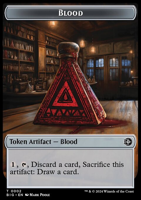 Blood // Plot Double-Sided Token [Outlaws of Thunder Junction: The Big Score Tokens]