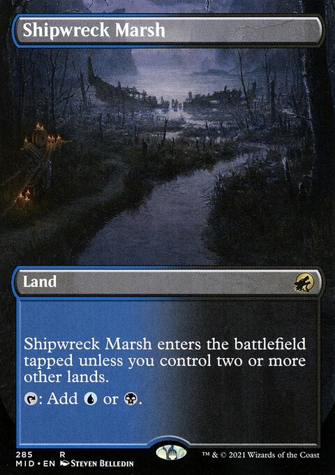 Shipwreck Marsh (Borderless Alternate Art) [Innistrad: Midnight Hunt]