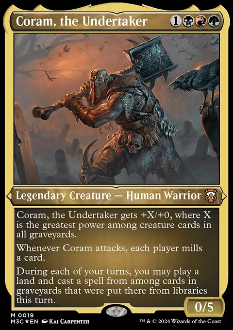 Coram, the Undertaker (Foil Etched) [Modern Horizons 3 Commander]