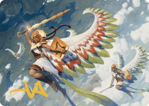 Resplendent Angel Art Card (5/81) (Gold-Stamped Signature) [The Lost Caverns of Ixalan Art Series]