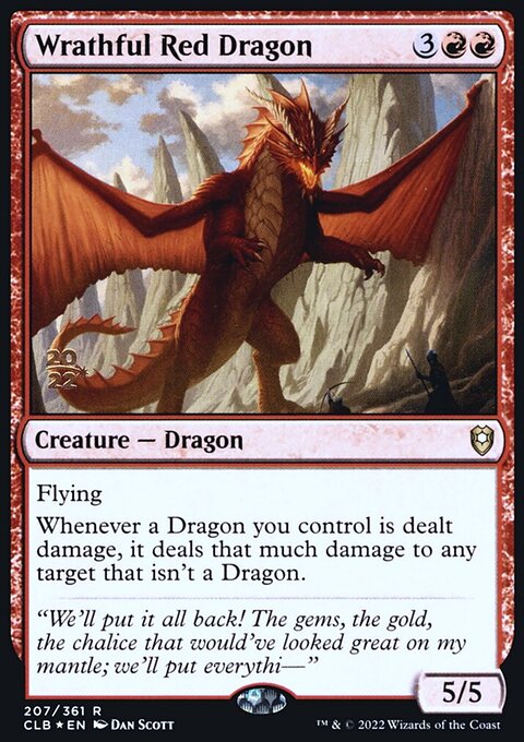 Wrathful Red Dragon [Commander Legends: Battle for Baldur's Gate Prerelease Promos]