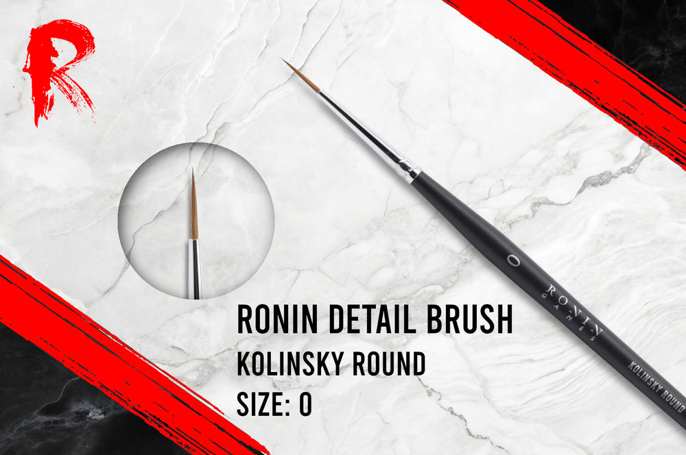Ronin Games Brushes - Kolinsky Sable Brush - Size 0