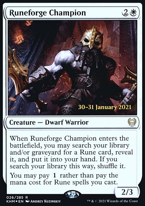 Runeforge Champion [Kaldheim Prerelease Promos]