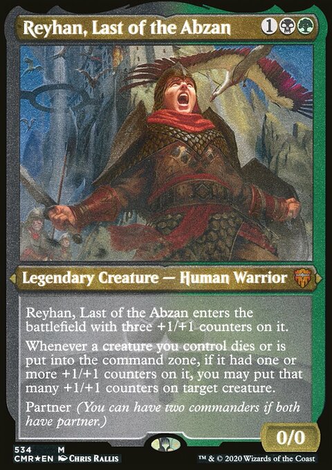 Reyhan, Last of the Abzan (Etched) [Commander Legends]