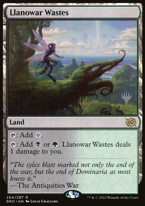 Llanowar Wastes [The Brothers' War Prerelease Promos]