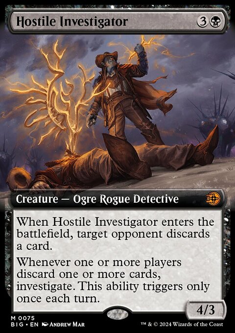 Hostile Investigator (Extended Art) [Outlaws of Thunder Junction: The Big Score]