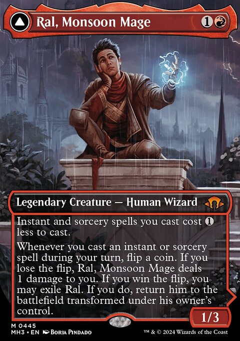 Ral, Monsoon Mage // Ral, Leyline Prodigy (Borderless) [Modern Horizons 3]