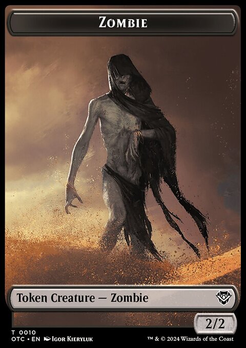 Zombie // Ox Warrior Double-Sided Token [Outlaws of Thunder Junction Commander Tokens]