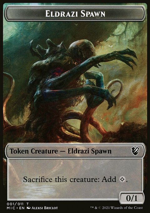 Eldrazi Spawn // Human Soldier Double-Sided Token [Innistrad: Midnight Hunt Commander Tokens]