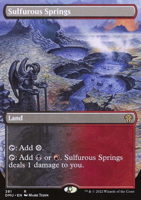 Sulfurous Springs (Borderless Alternate Art) [Dominaria United]