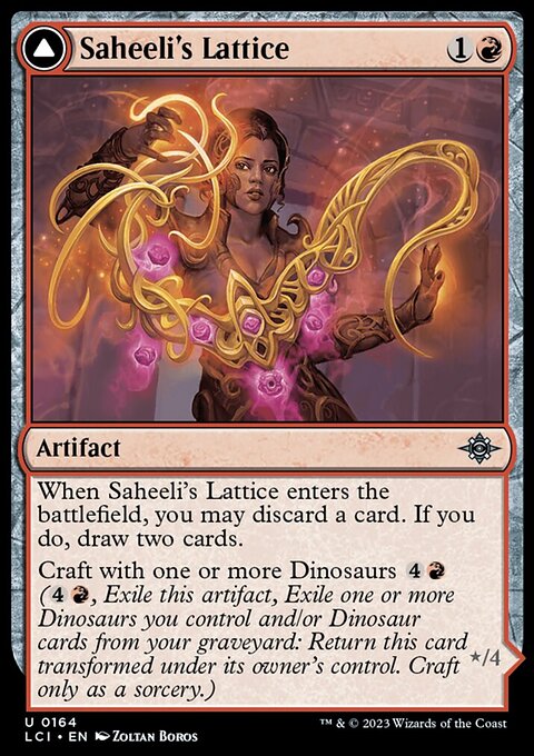 Saheeli's Lattice // Mastercraft Raptor [The Lost Caverns of Ixalan]