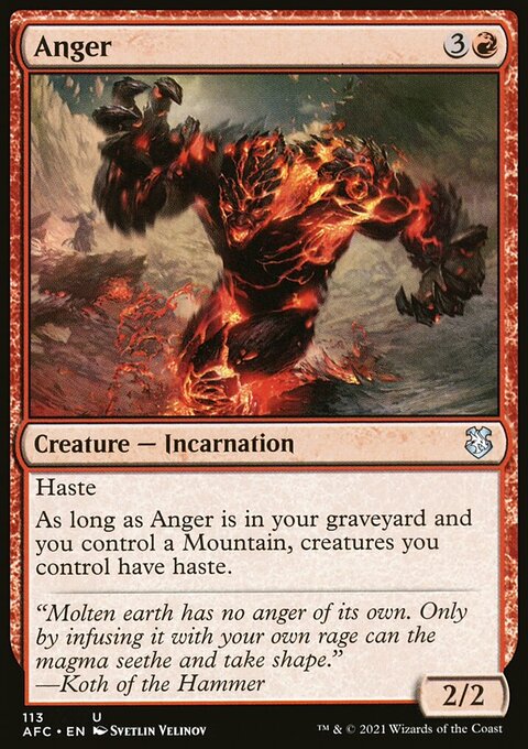 Anger [Dungeons & Dragons: Adventures in the Forgotten Realms Commander]