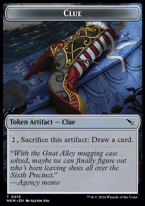 Clue (0015) // A 0042 Double-Sided Token [Murders at Karlov Manor Tokens]