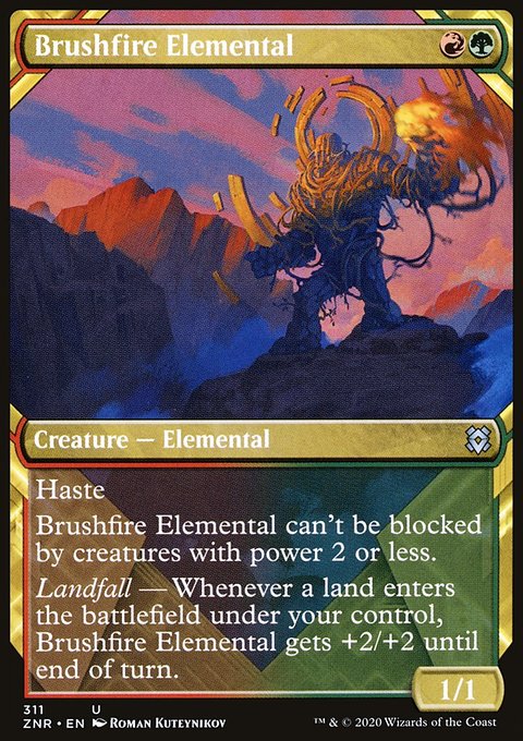 Brushfire Elemental (Showcase) [Zendikar Rising]
