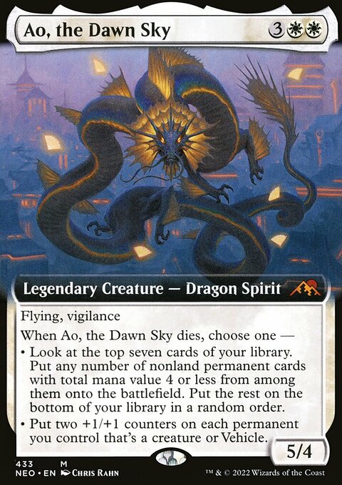 Ao, the Dawn Sky (Extended Art) [Kamigawa: Neon Dynasty]