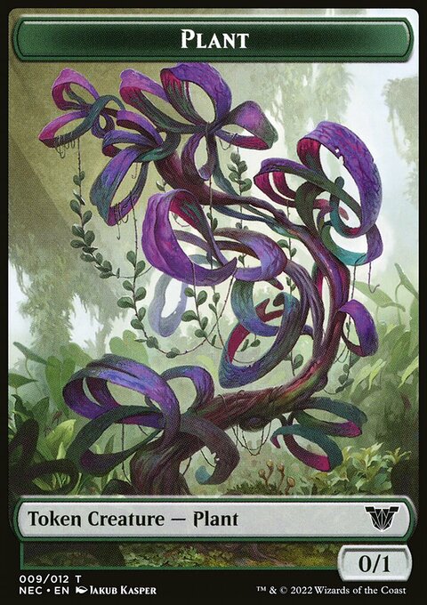 Plant // Treasure Double-Sided Token [Kamigawa: Neon Dynasty Commander Tokens]